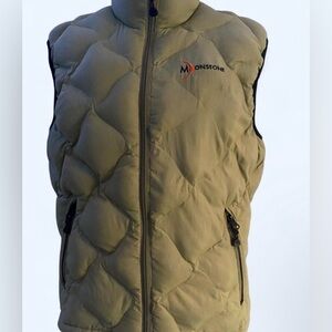Women's Quilted Puffer Vest in Olive Green